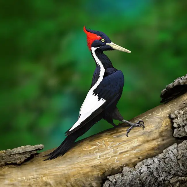 ivory-billed-woodpecker-campephilus-principalis-e28093-possibly-extinct-650x650-1 9 Woodpecker Species in Alabama